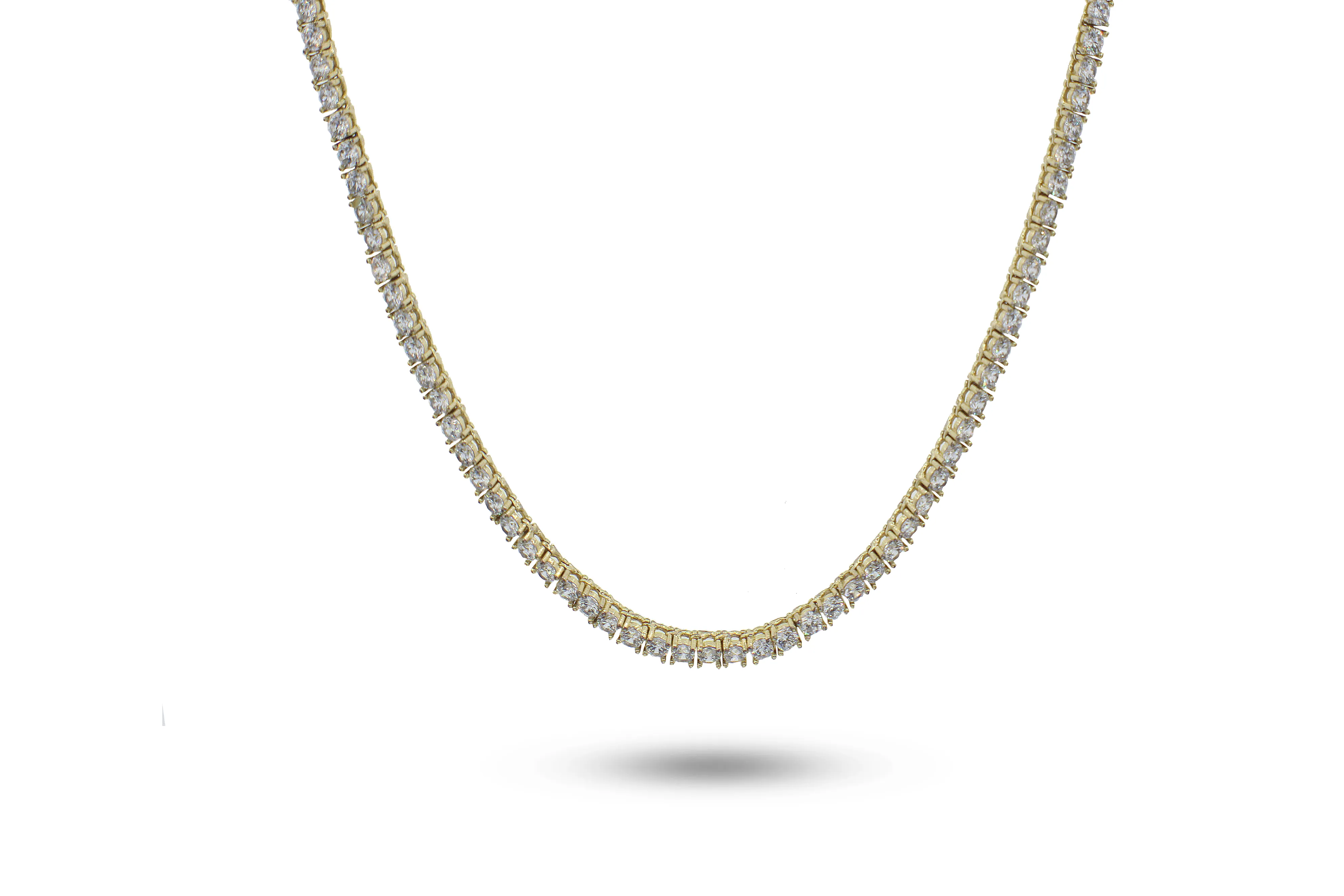 14K Lab Diamond Tennis Chain| Yellow Gold | White Gold