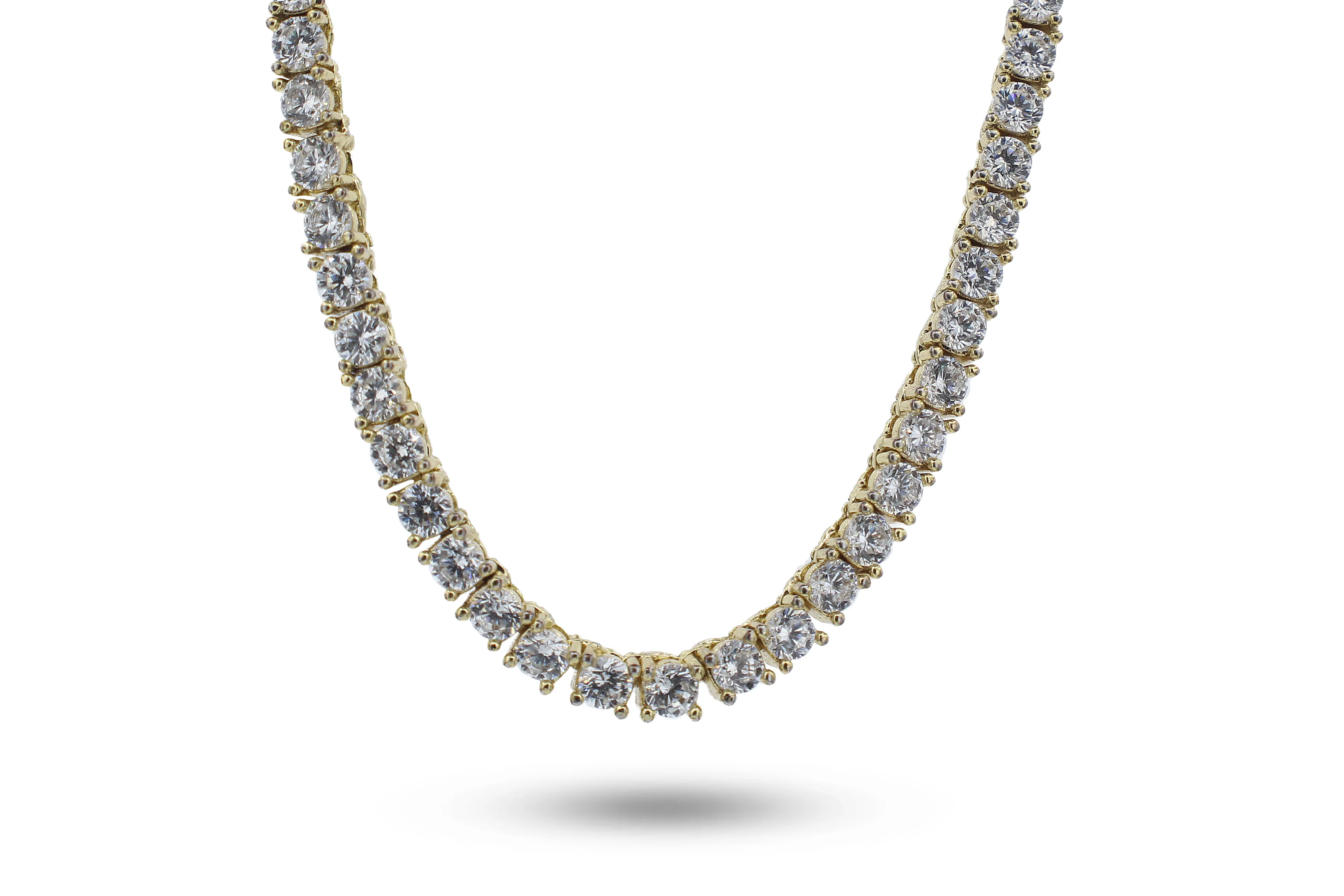 14K Lab Diamond Tennis Chain| Yellow Gold | White Gold