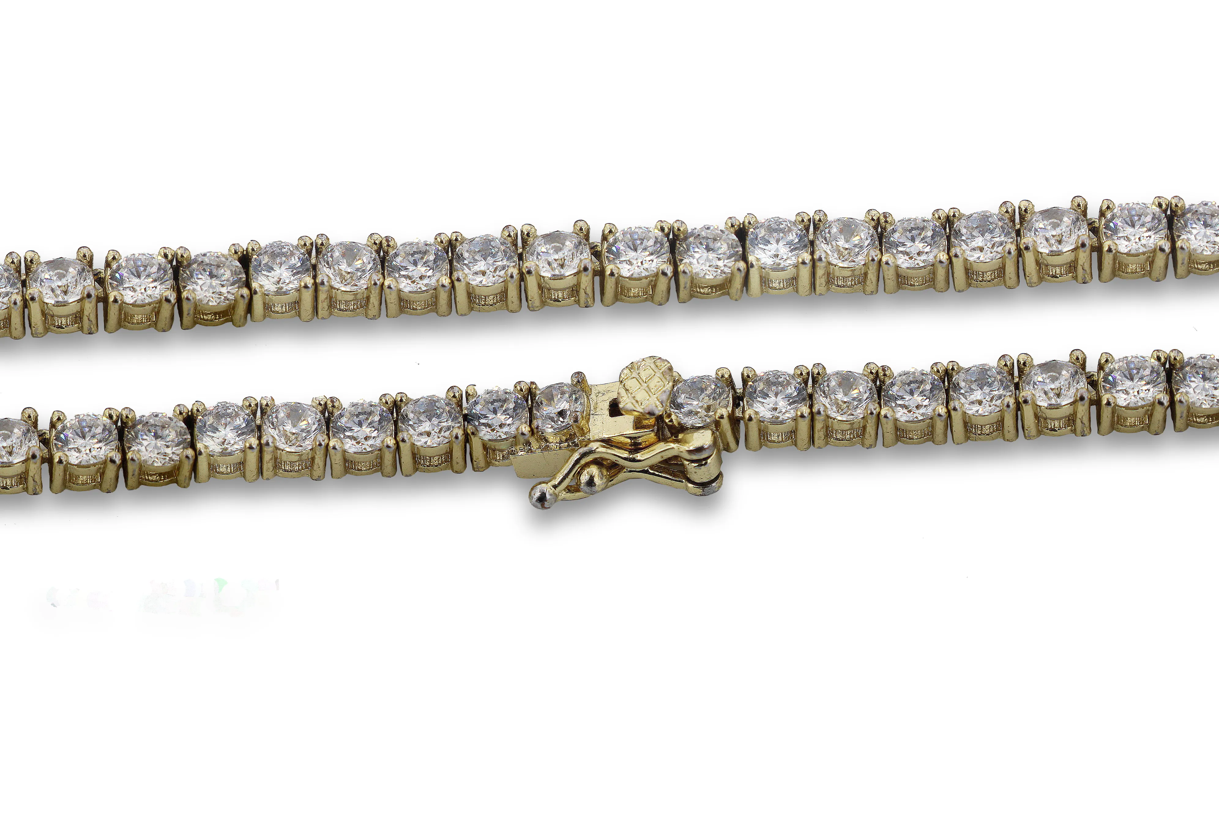 14K Lab Diamond Tennis Chain| Yellow Gold | White Gold