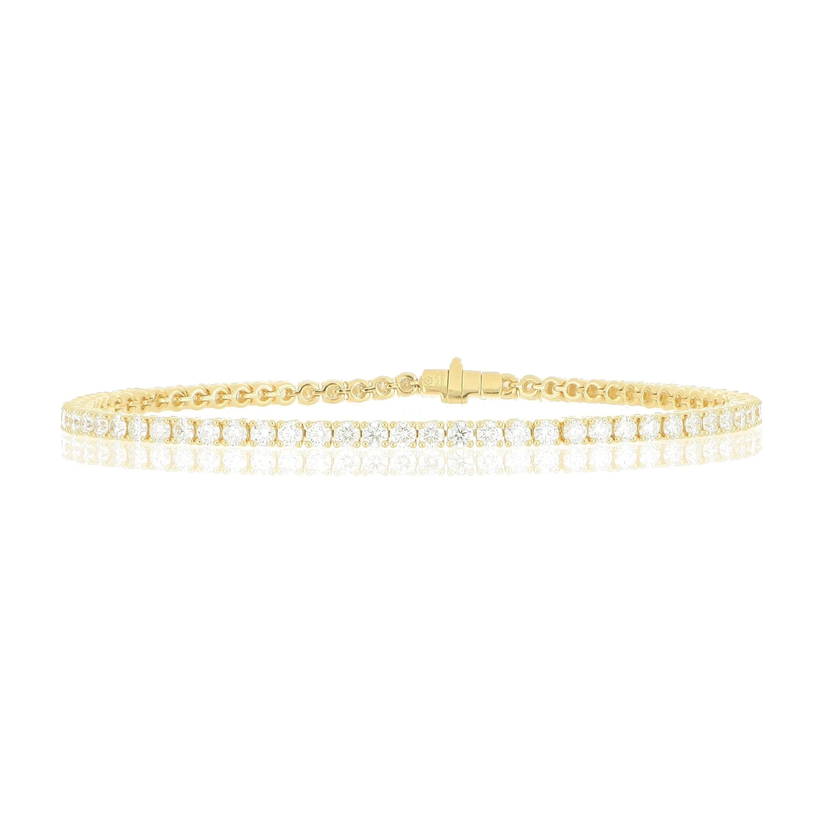 18k Yellow Diamond Tennis Bracelet