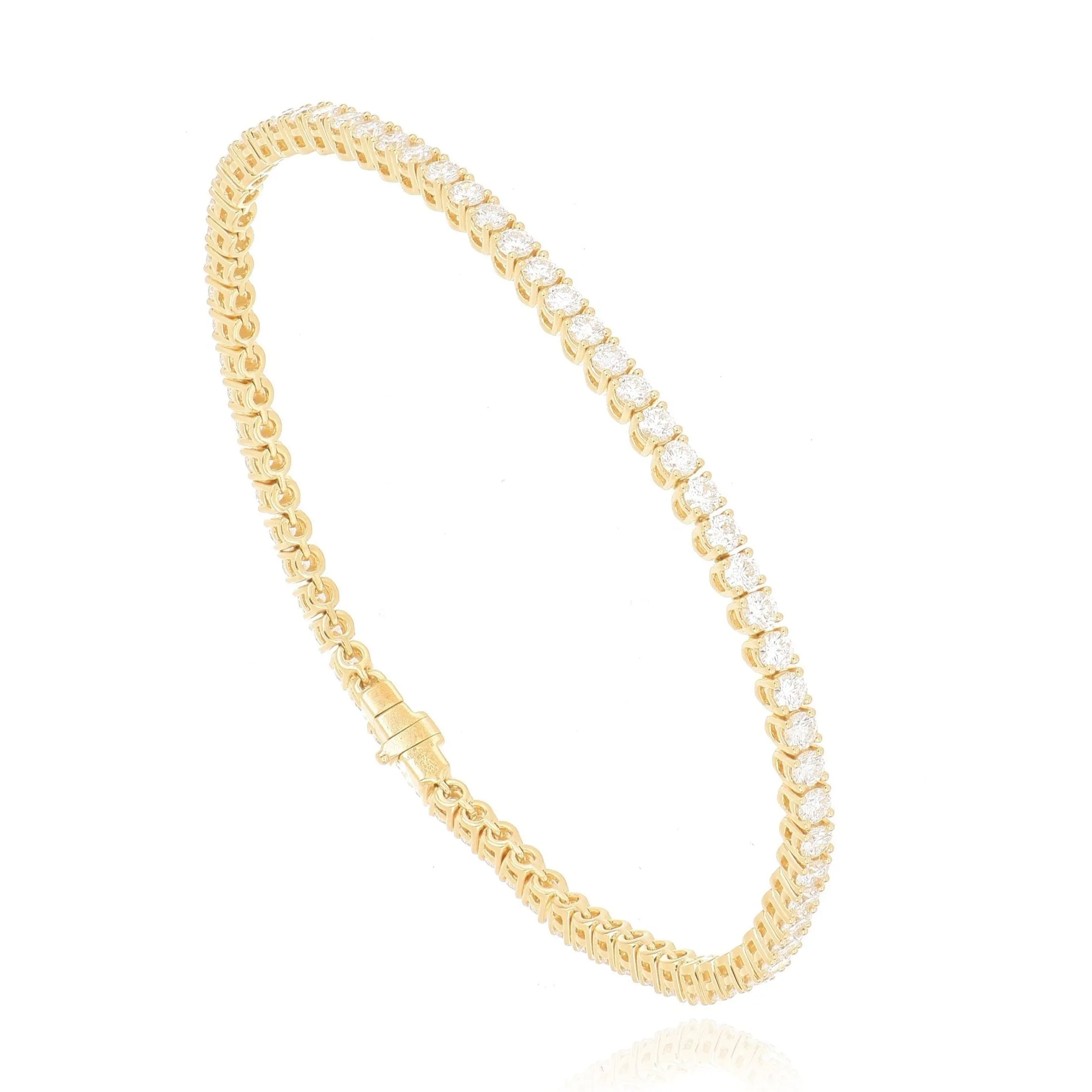 18k Yellow Diamond Tennis Bracelet