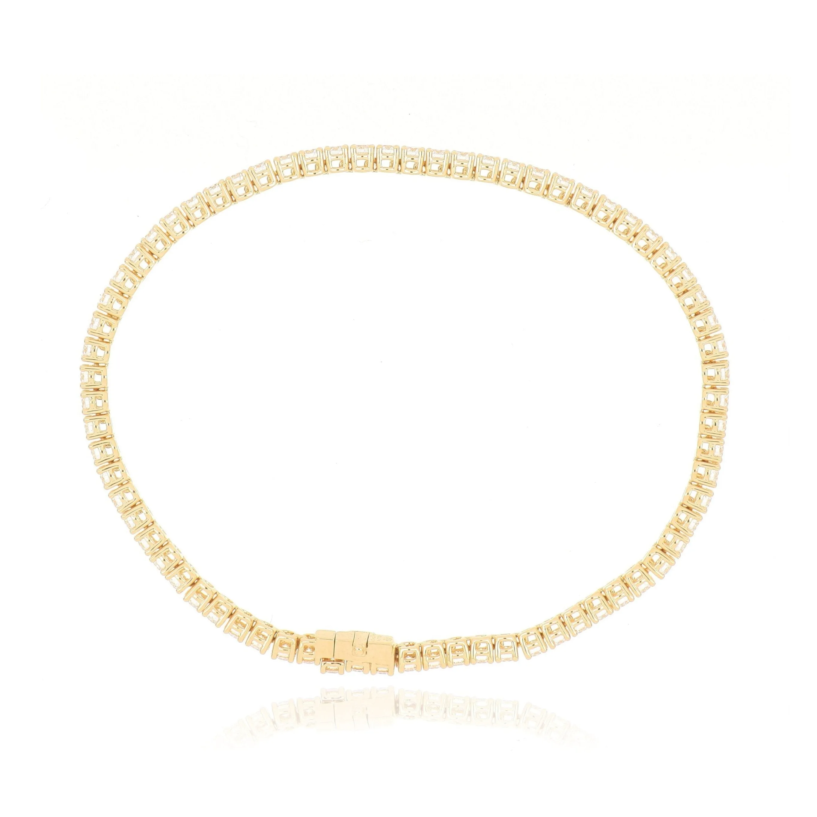 18k Yellow Diamond Tennis Bracelet