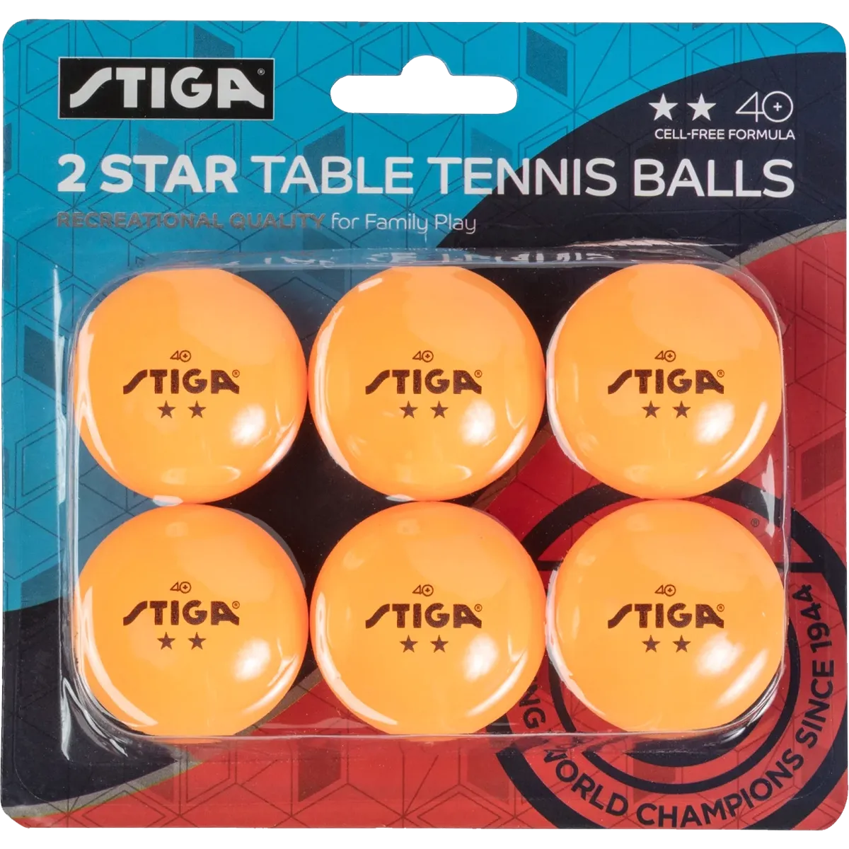 2-Star Table Tennis Balls (6 Pack)