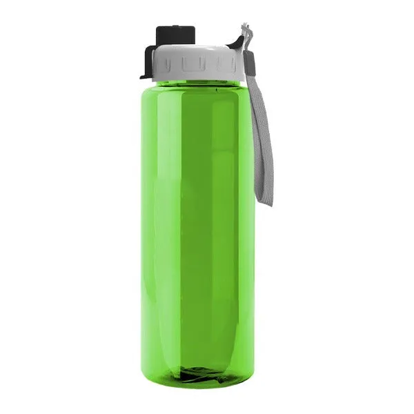 32 Oz. Guzzler Transparent Bottle - Quick Snap Lid (Q263722)