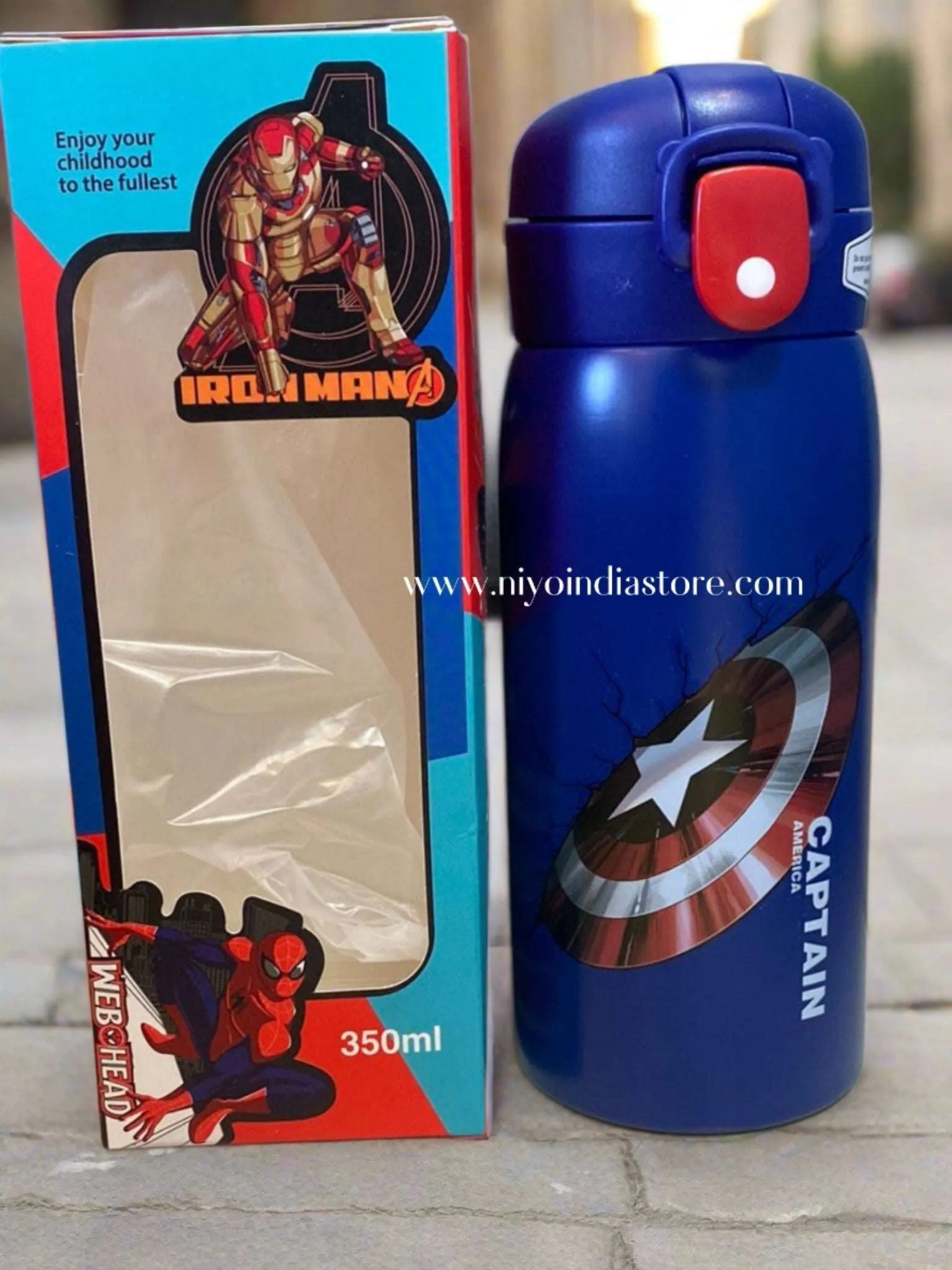 350ml Avenger Theme Stainless Steel Water Bottle for Kids