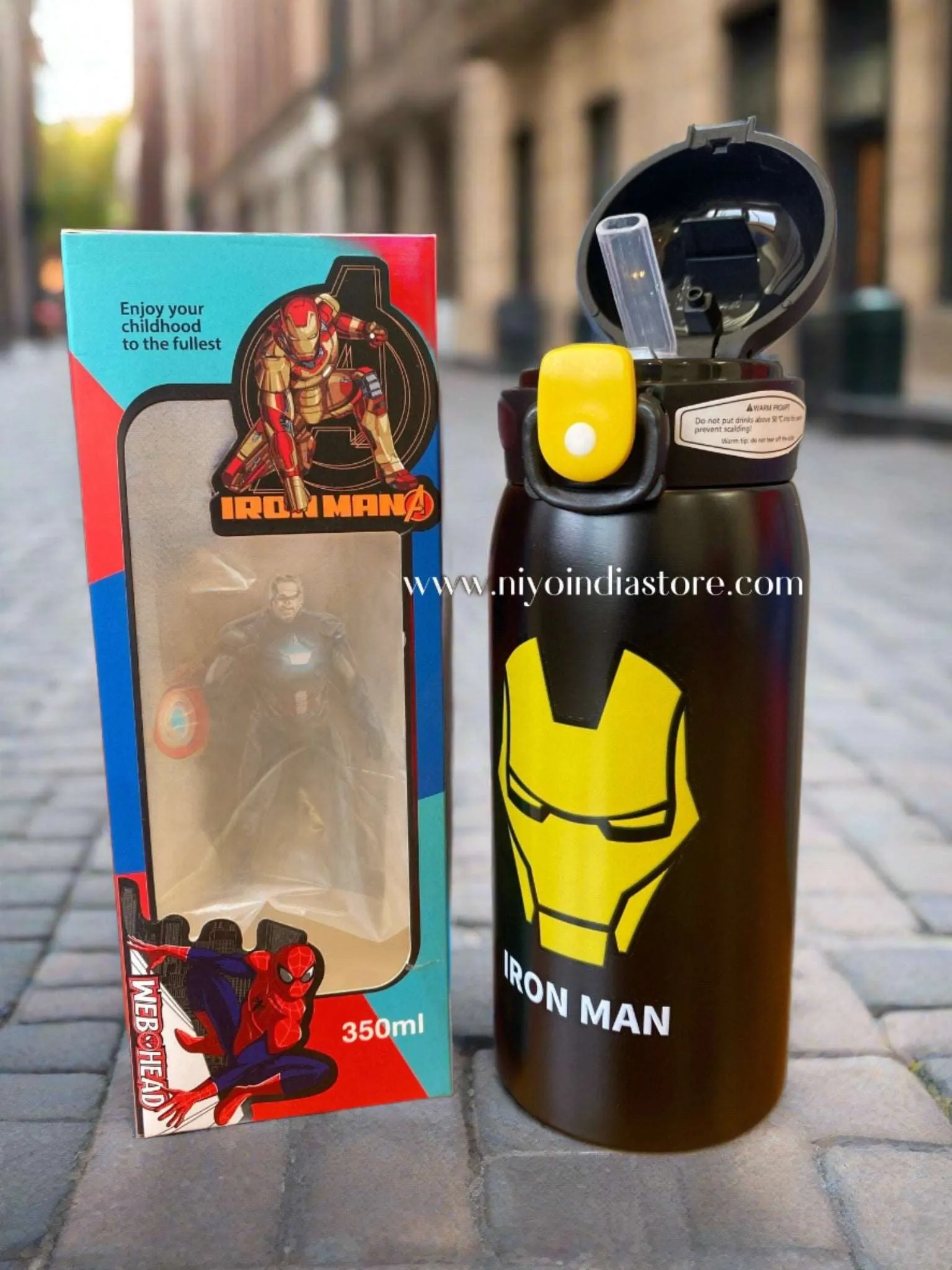 350ml Avenger Theme Stainless Steel Water Bottle for Kids