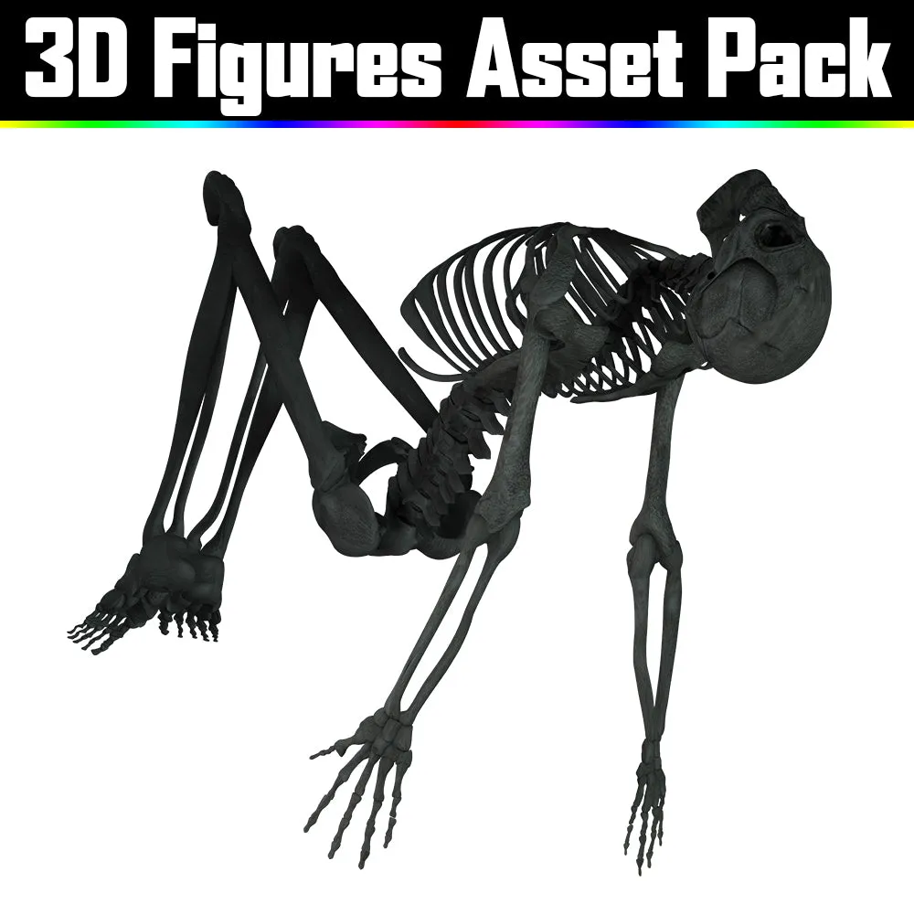 3D Figure Asset Pack - Psychedelic Art Graphic Assets