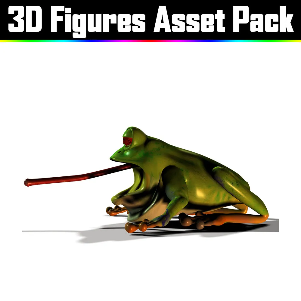 3D Figure Asset Pack - Psychedelic Art Graphic Assets