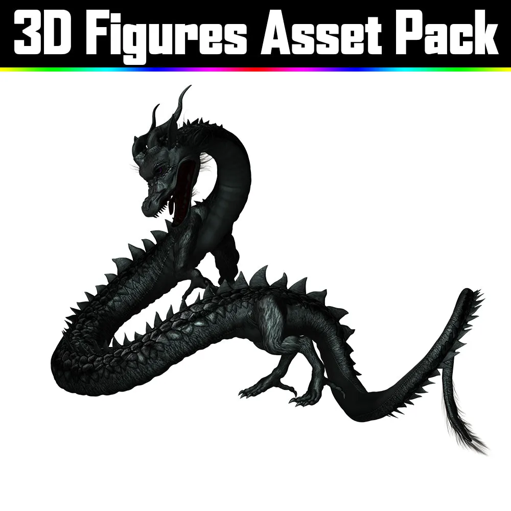 3D Figure Asset Pack - Psychedelic Art Graphic Assets