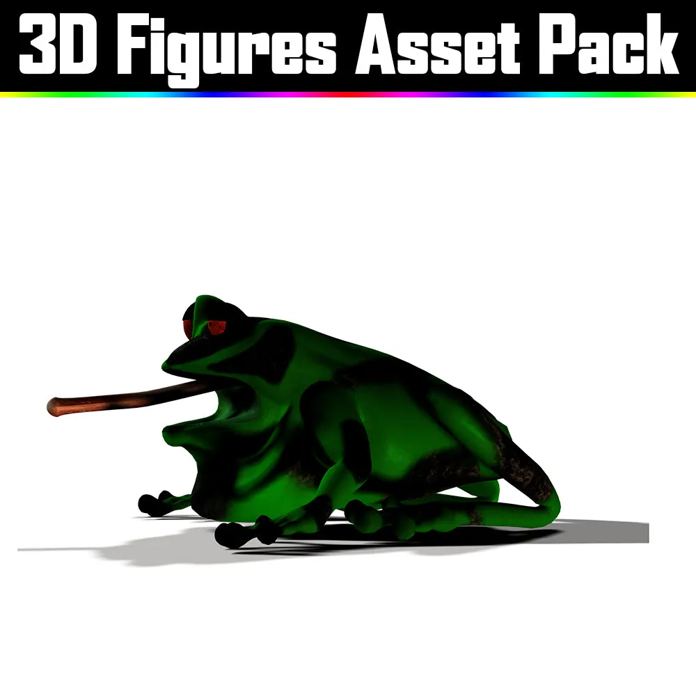 3D Figure Asset Pack - Psychedelic Art Graphic Assets