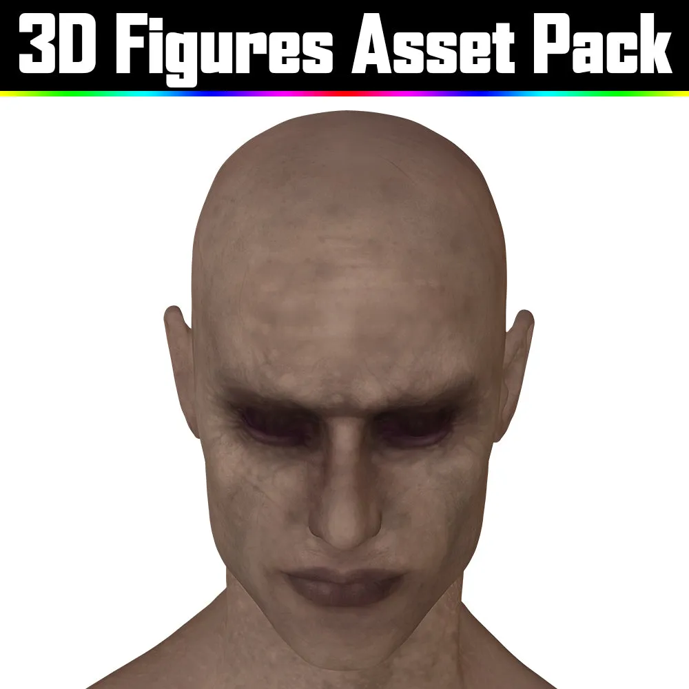 3D Figure Asset Pack - Psychedelic Art Graphic Assets