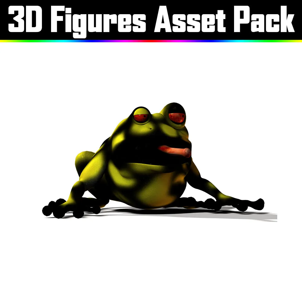 3D Figure Asset Pack - Psychedelic Art Graphic Assets