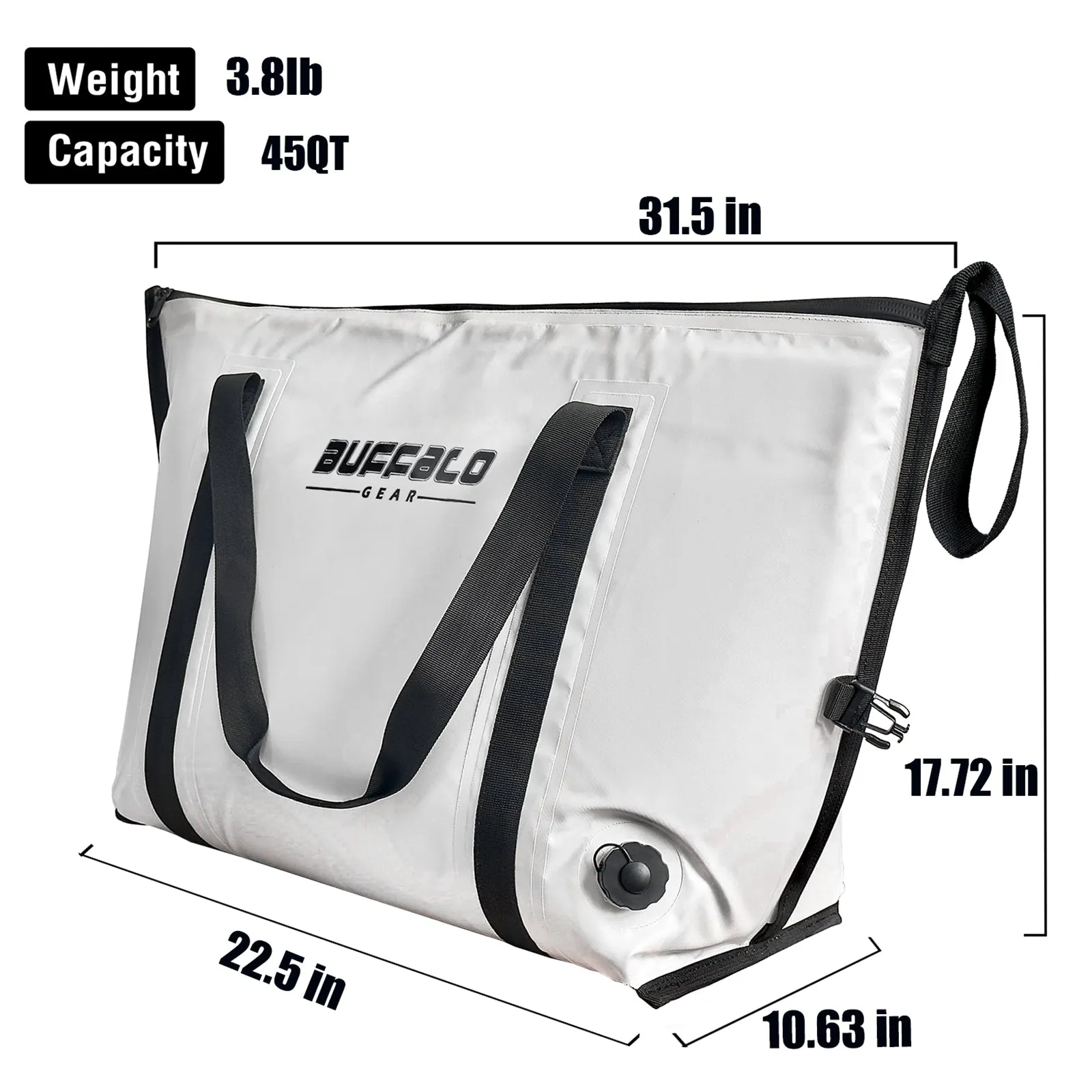 42L Insulated Fish Cooler Bag With Flat Bottom