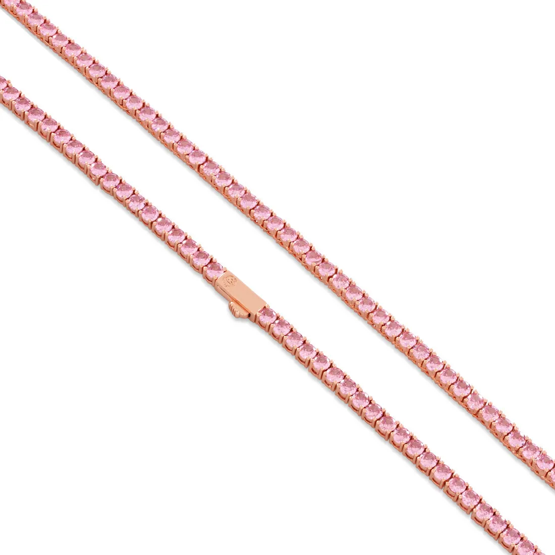 4mm Pink Tennis Chain