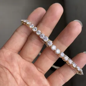 5mm 9K Solid Gold Moissanite Diamond Tennis Link Bracelet