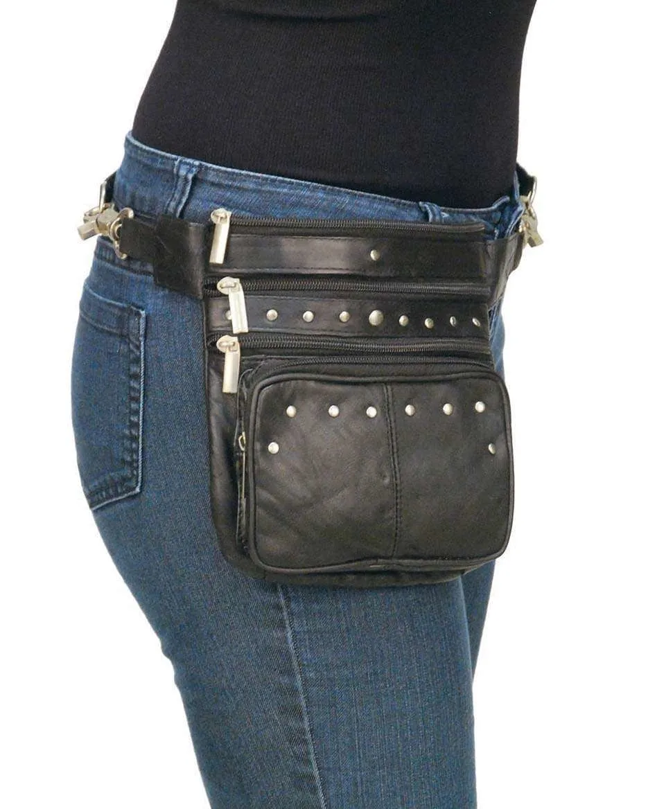 8 x 7 Studded Clip-On Hip Klip Bag w/Removable Strap #PKK15RK