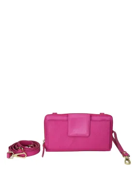 Adessa Chicago Fuchsia Leather Purse