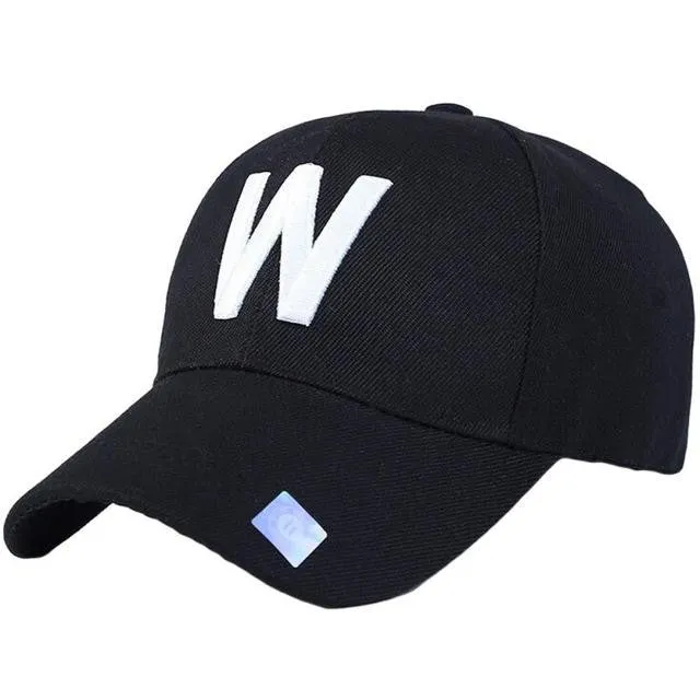 Adjustable Simple Solid Letter Embroidery Baseball Tennis Cap