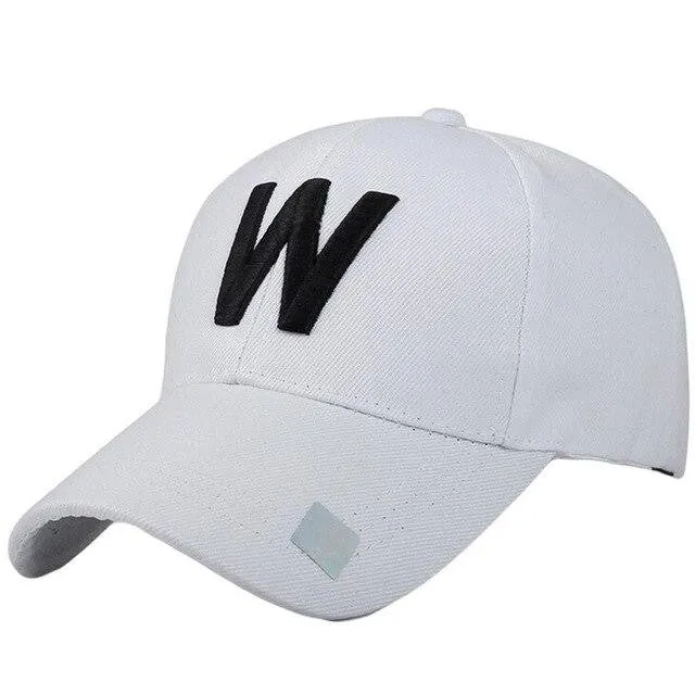 Adjustable Simple Solid Letter Embroidery Baseball Tennis Cap