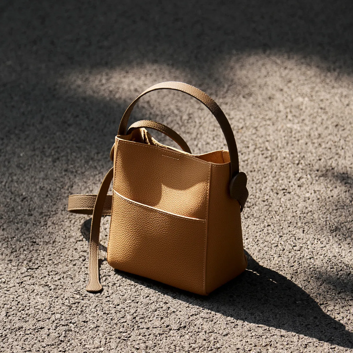 Alexa Daily Leather Bucket Bag