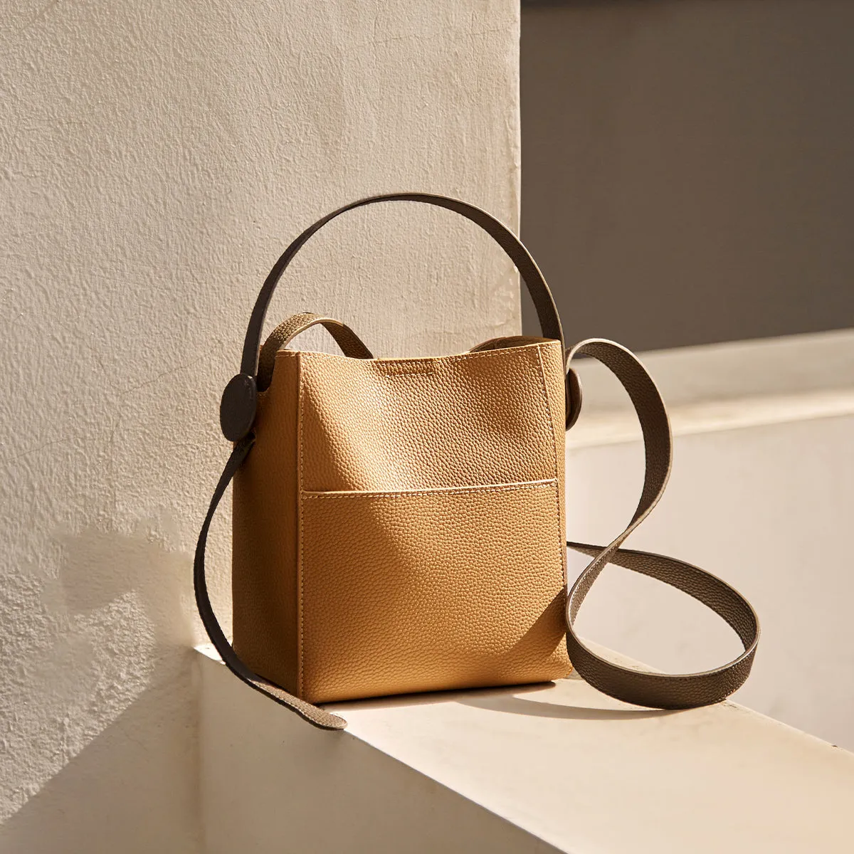 Alexa Daily Leather Bucket Bag