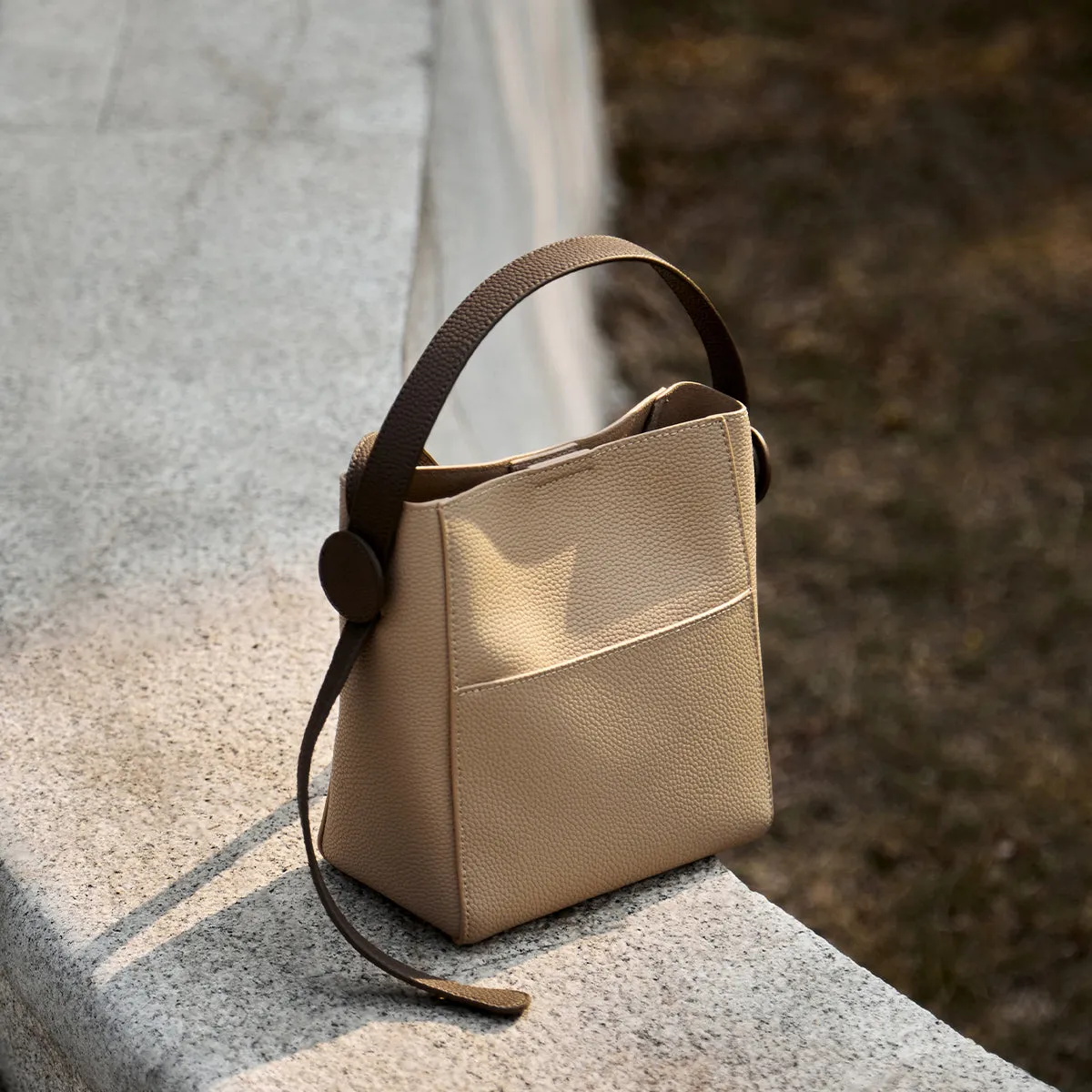 Alexa Daily Leather Bucket Bag