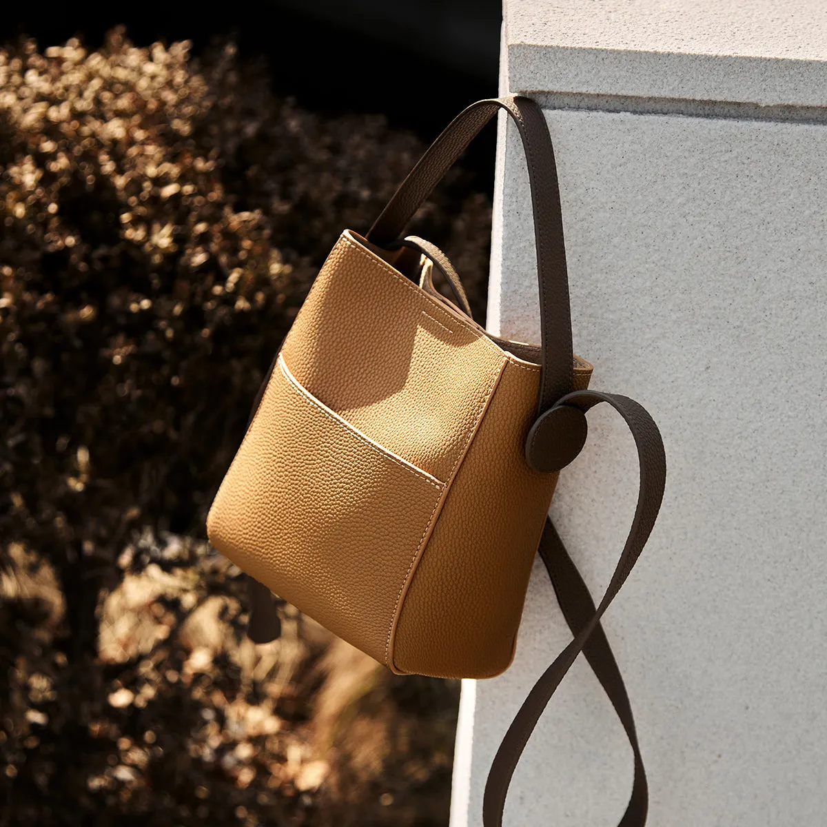 Alexa Daily Leather Bucket Bag