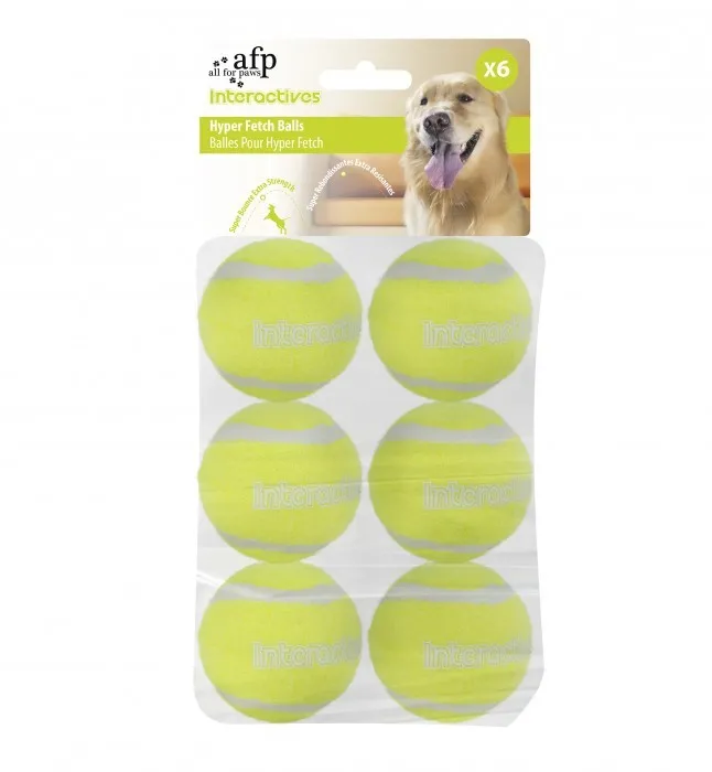 All For Paws Interactives Hyper Fetch Super Bounce Tennis Ball