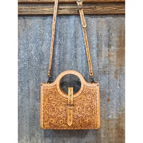 American Darling Natural Fully Tooled Purse