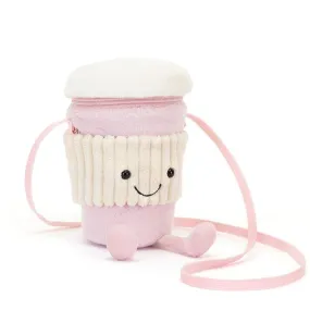 Amuseable Coffee-To-Go Pink Bag by Jellycat