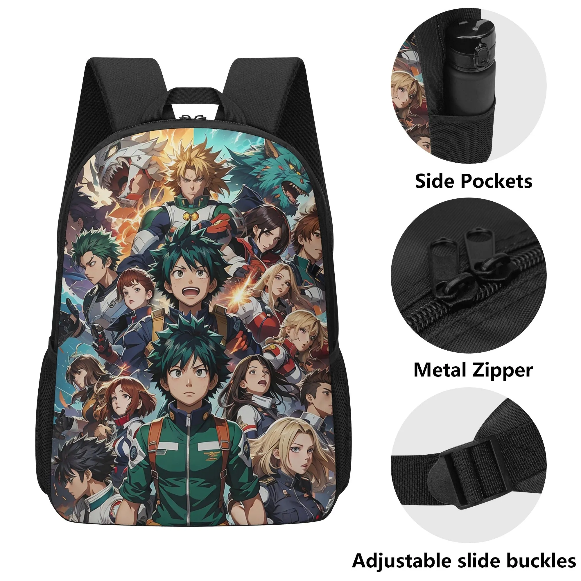 Anime book bag for teenagers of Middle school and High School | Trendy Fan Gear for Teenagers | H Academia inspired