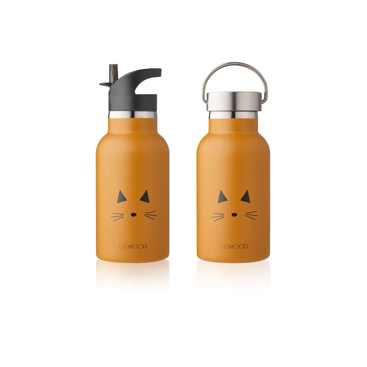 Anker Water Bottle - Cat mustard