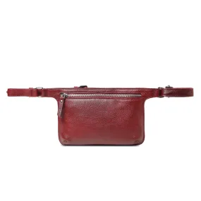 Arlette Leather Waist bag / Belt Bag- RED 2