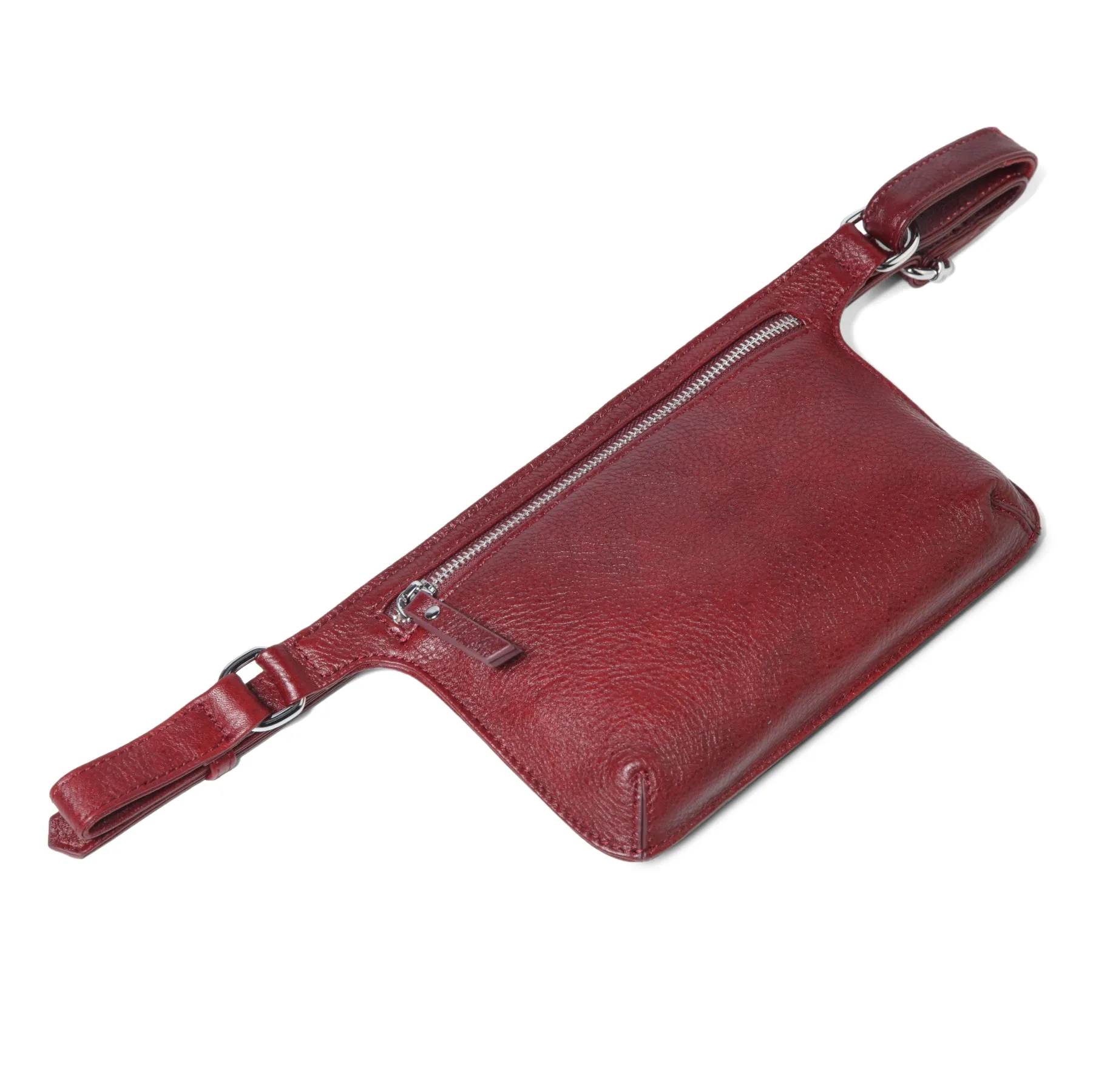 Arlette Leather Waist bag / Belt Bag- RED 2