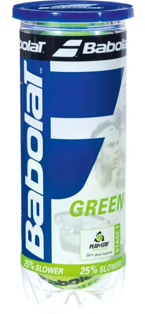 Babolat Junior Green Tennis Balls  3 Ball Can (Stage 1)