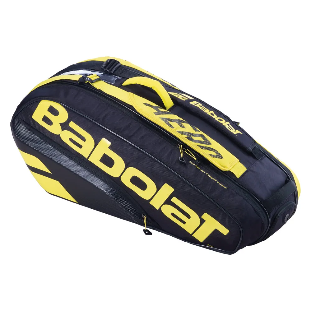 Babolat Pure Aero 6 Racket Tennis Bag - Black/Yellow