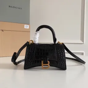 Balenciaga Hourglass XS Handbag In Black, For Women, Women’s Bags 7.4in/19cm