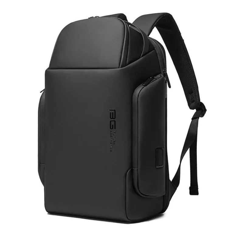 BANGE BG-7277 Business Large Capacity Backpack Men Waterproof Travel Computer Backpack(Black)