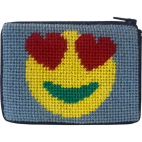 Beginner Needlepoint Kit Coin Purse Emoji