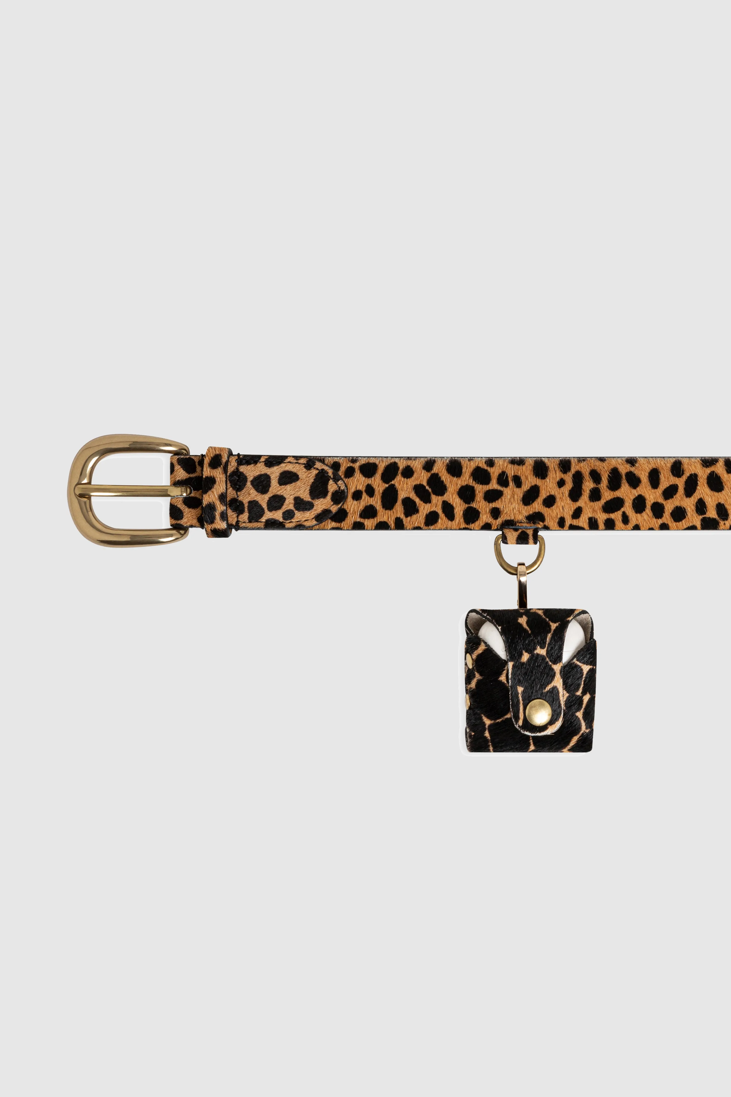 Belt in Cheetah printed leather