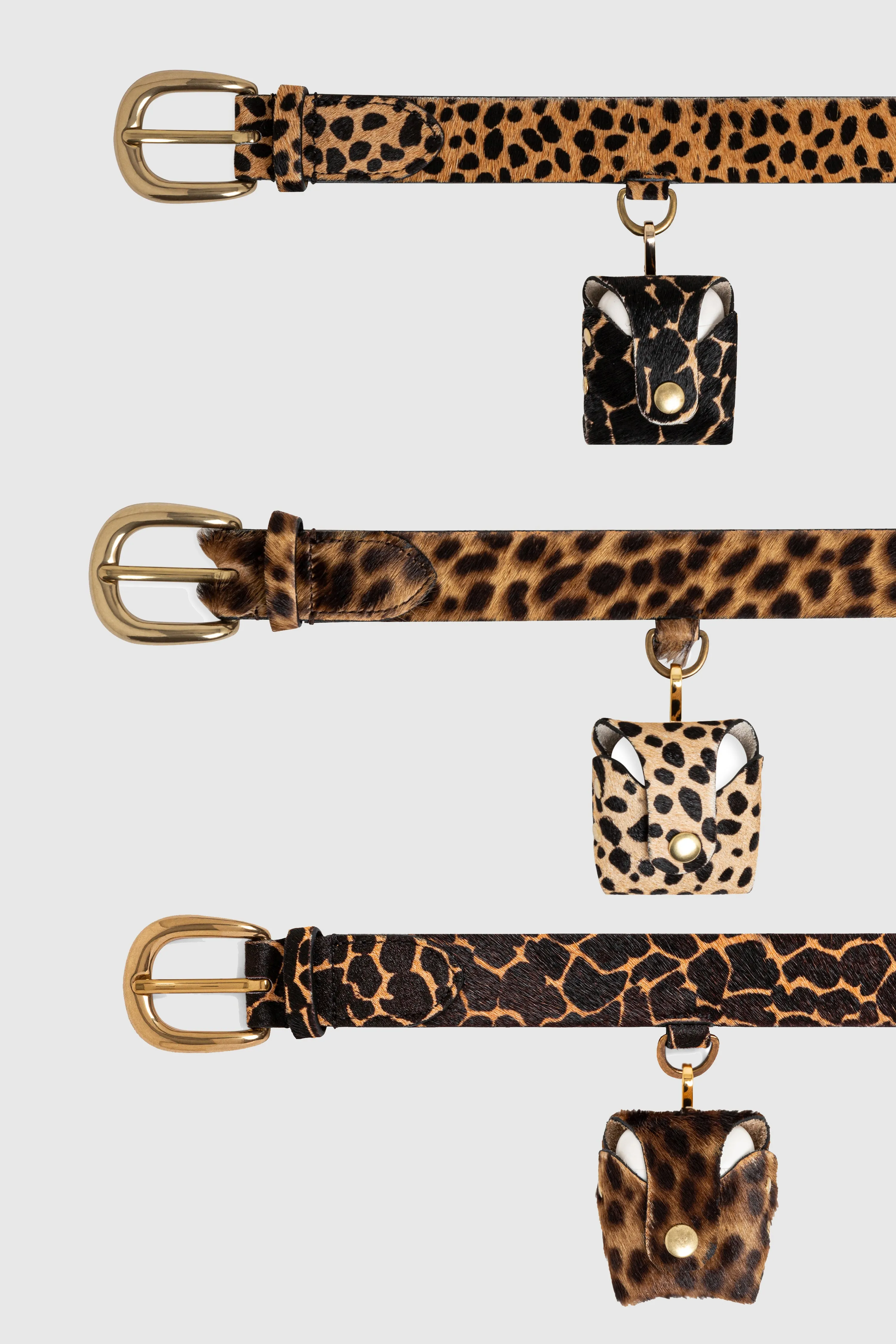 Belt in Cheetah printed leather