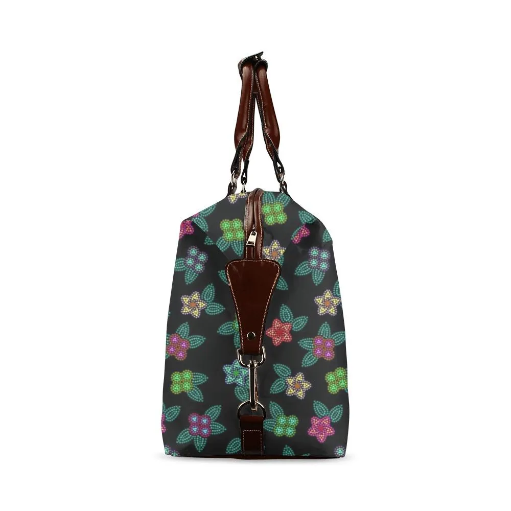 Berry Flowers Black Classic Travel Bag