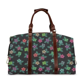 Berry Flowers Black Classic Travel Bag