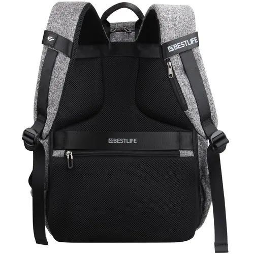 Bestlife Rich Fabric 15.6" Travel Safe Anti-Theft USB  Laptop Backpack