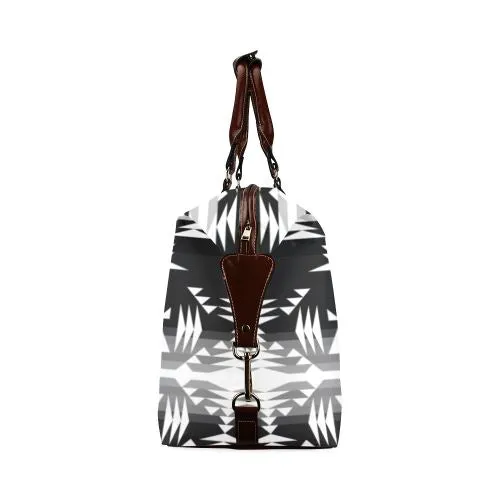 Between the Mountains Black and White Classic Travel Bag