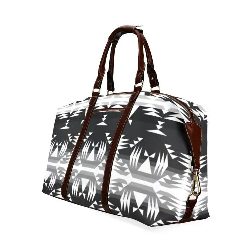 Between the Mountains Black and White Classic Travel Bag