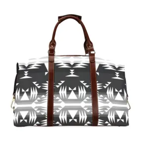 Between the Mountains Black and White Classic Travel Bag