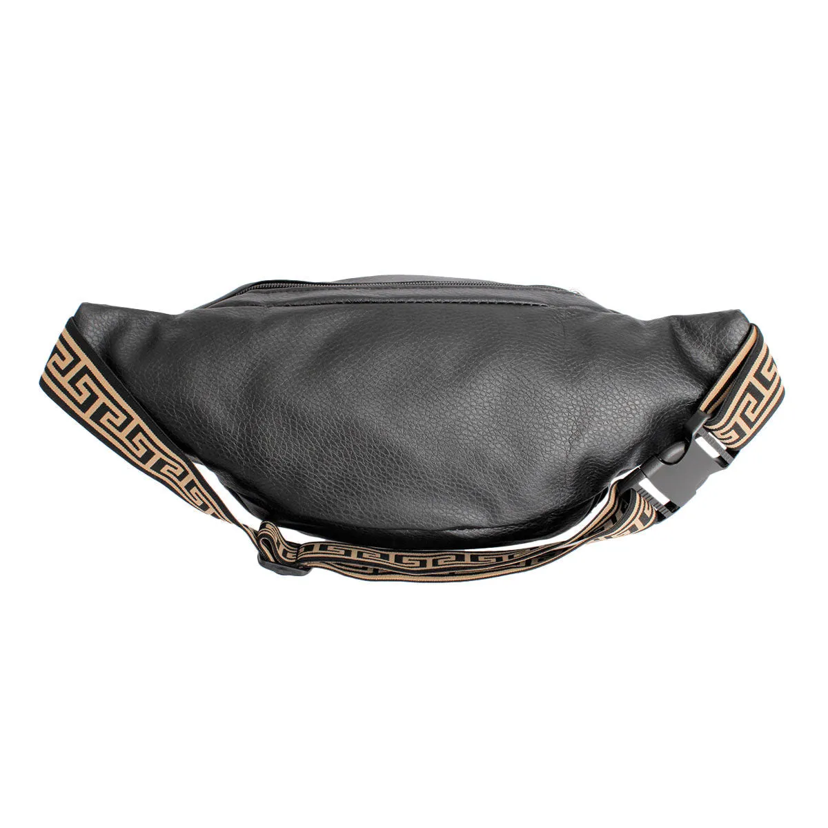 Black 4 Pocket Greek Fanny Pack