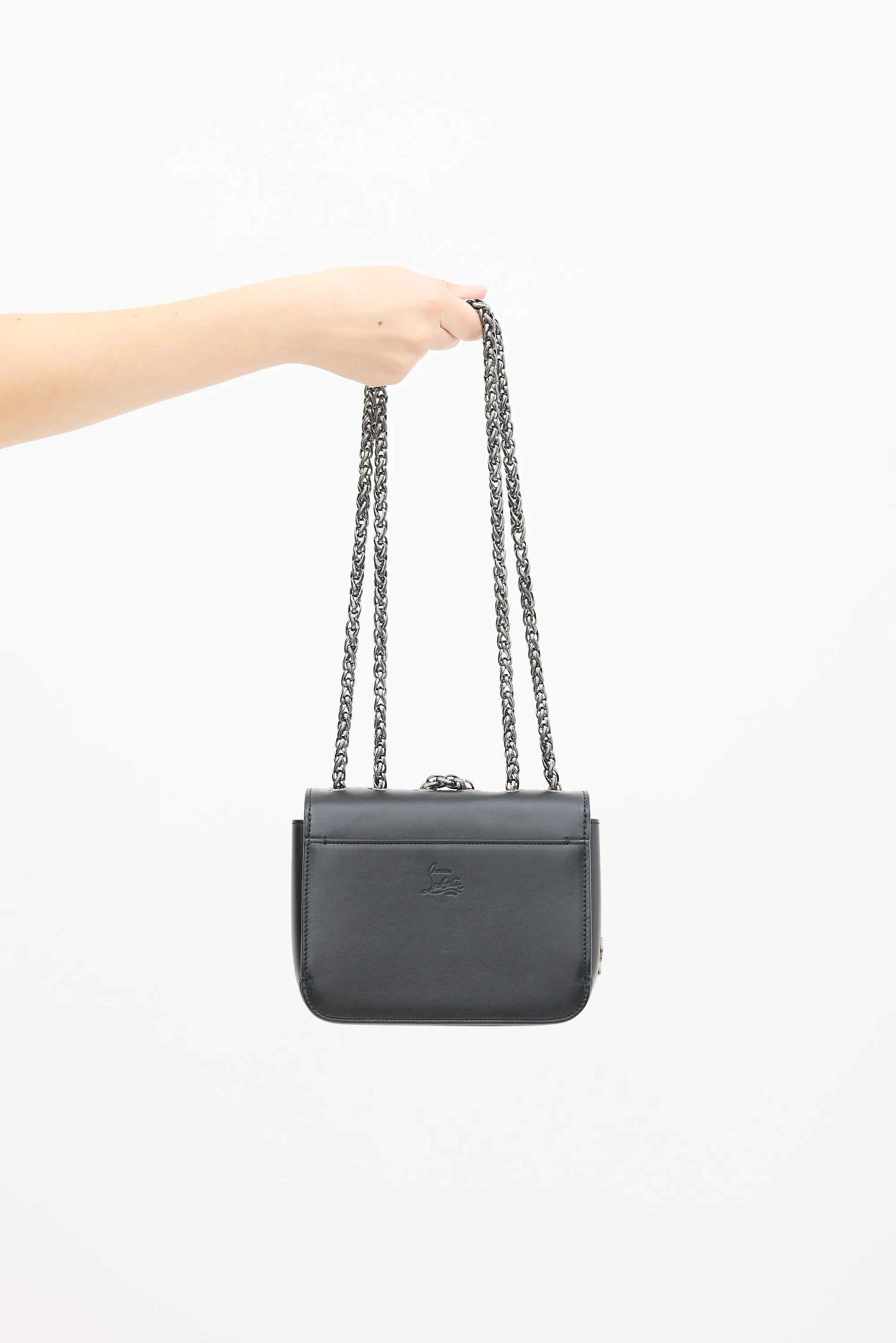 Black Leather Studded Sweet Charity Bag