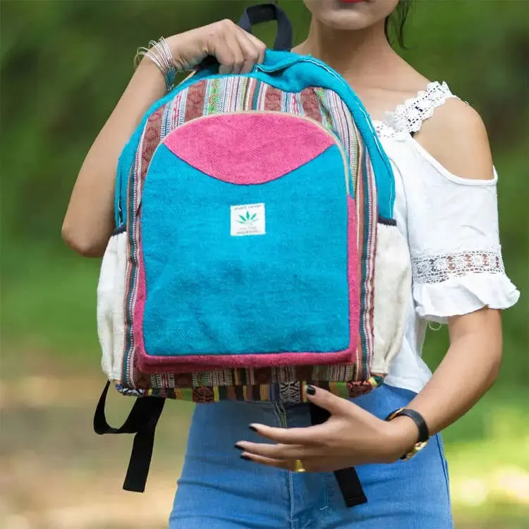 Blue Colored Hippie BackPack